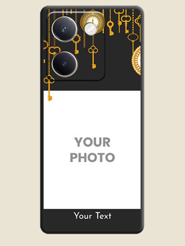 Custom Decorative Design with Text On Space Black Custom Soft Matte Mobile Back Cover - Vivo Y300 Plus 5G - alternate view