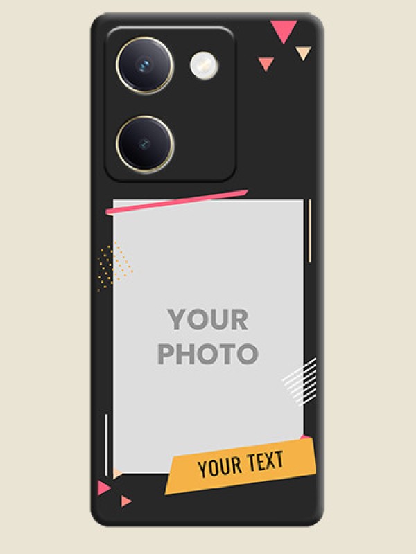 Custom Photo Frame with Triangle Small Dots on Photo On Space Black Custom Soft Matte Mobile Back Cover - Vivo Y300 Plus 5G - alternate view