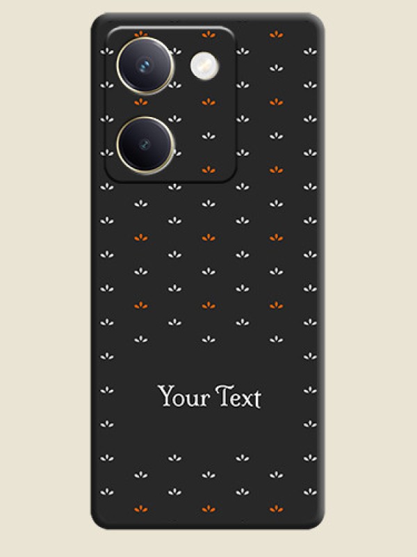 Custom Simple Pattern With Custom Text On Space Black Custom Soft Matte Mobile Back Cover - Vivo Y300 Plus 5G - alternate view