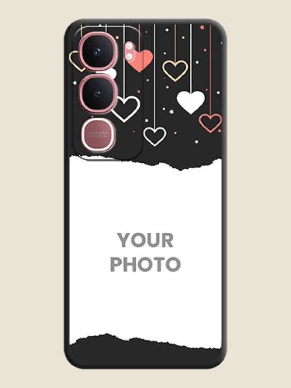 Custom Love Hangings with Splash Wave Picture On Space Black Custom Soft Matte Mobile Back Cover - Vivo Y31 5G - alternate view