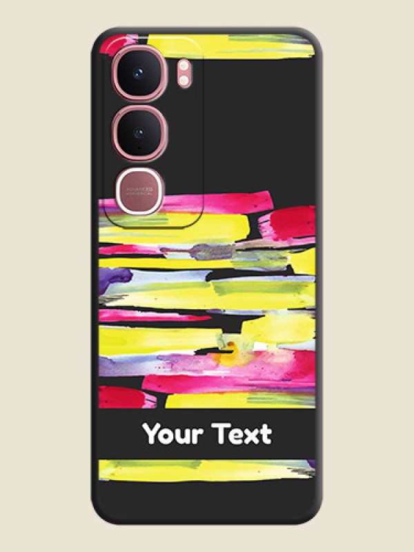 Custom Brush Coloured On Space Black Custom Soft Matte Mobile Back Cover - Vivo Y31 5G - alternate view