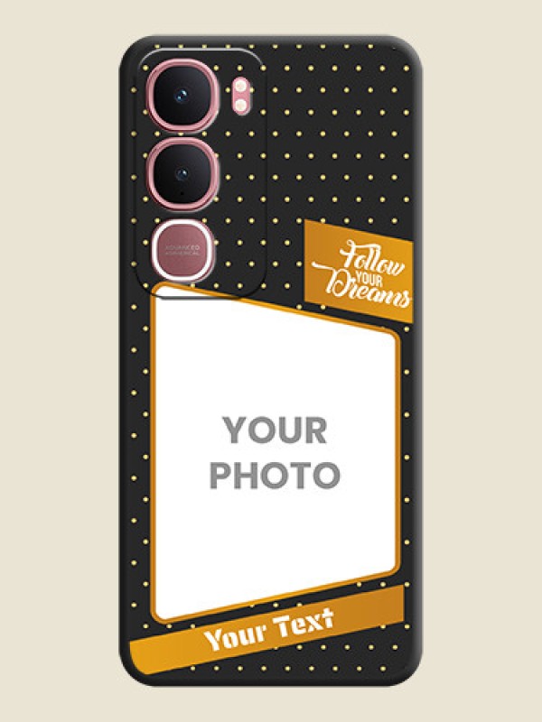 Custom Follow Your Dreams with White Dots On Space Black Custom Soft Matte Mobile Back Cover - Vivo Y31 5G - alternate view