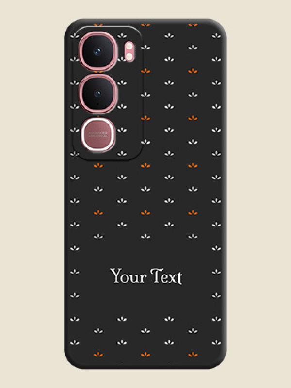 Custom Simple Pattern With Custom Text On Space Black Custom Soft Matte Mobile Back Cover - Vivo Y31 5G - alternate view