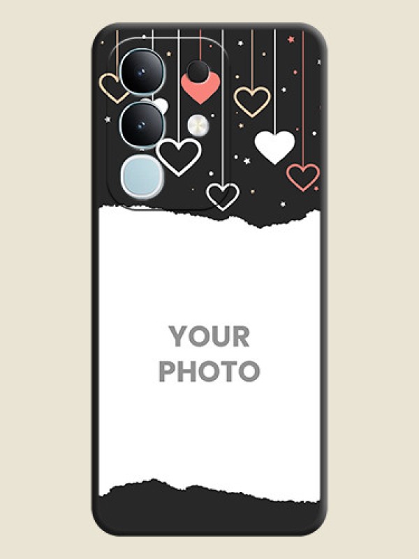 Custom Love Hangings with Splash Wave Picture On Space Black Custom Soft Matte Mobile Back Cover - Vivo Y31 Pro 5G - alternate view