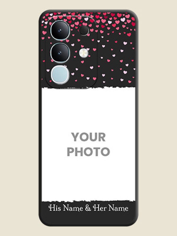 Custom Fall in Love with Your Partner on Photo On Space Black Custom Soft Matte Mobile Back Cover - Vivo Y31 Pro 5G - alternate view