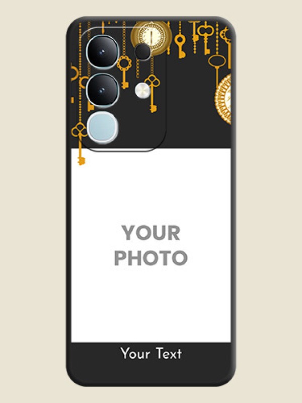 Custom Decorative Design with Text On Space Black Custom Soft Matte Mobile Back Cover - Vivo Y31 Pro 5G - alternate view