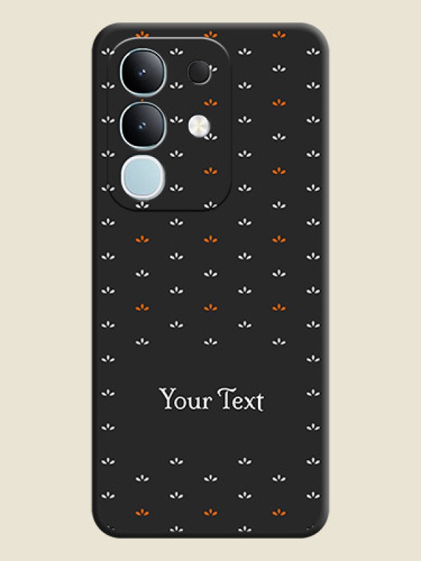 Custom Simple Pattern With Custom Text On Space Black Custom Soft Matte Mobile Back Cover - Vivo Y31 Pro 5G - alternate view
