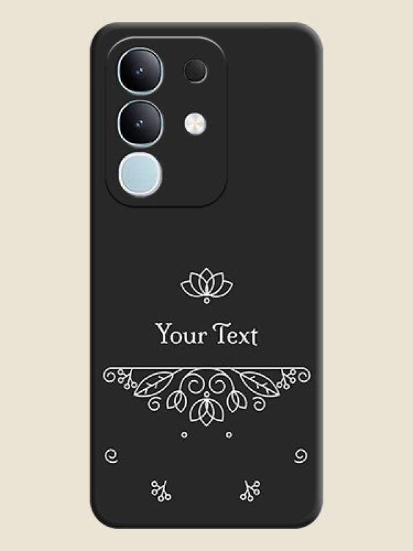 Custom Lotus Garden Custom Text On Space Black Custom Soft Matte Mobile Back Cover - Vivo Y31 Pro 5G - alternate view