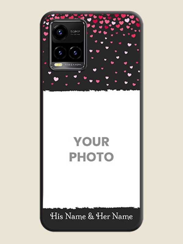 Custom Fall in Love with Your Partner  on Photo on Space Black Soft Matte Phone Cover - Vivo Y33s - alternate view