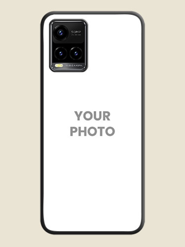 Custom Full Single Pic Upload On Space Black Personalized Soft Matte Phone Covers -Vivo Y33S - alternate view