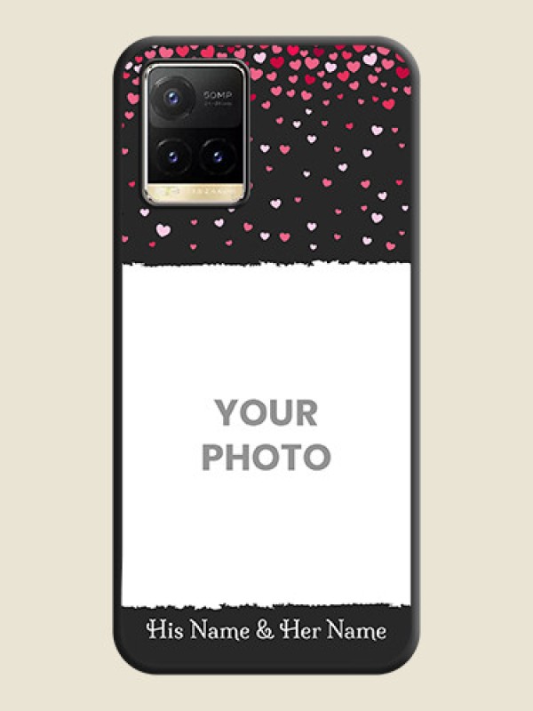 Custom Fall in Love with Your Partner  on Photo on Space Black Soft Matte Phone Cover - Vivo Y33T - alternate view