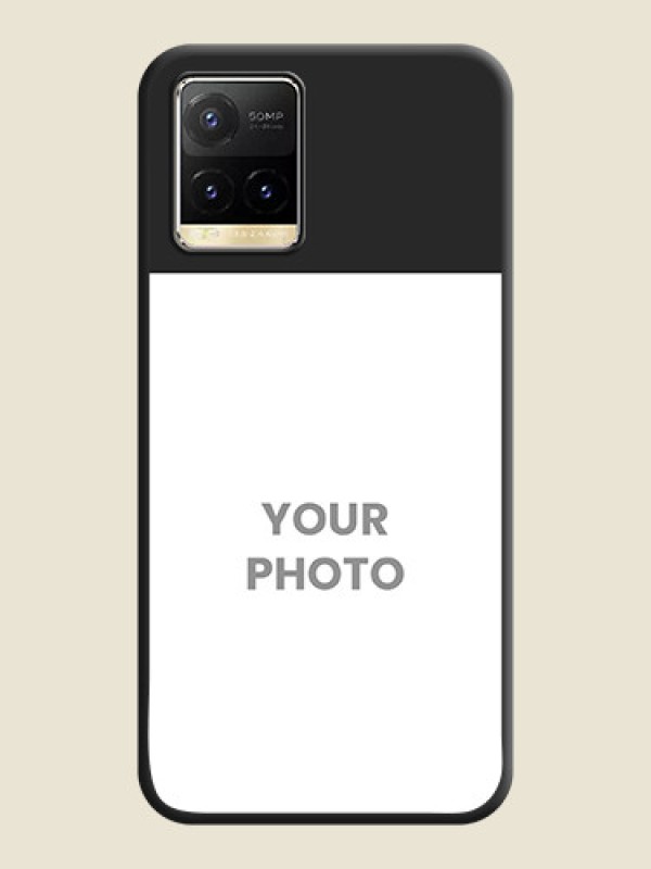 Custom Image Upload With Space Black Color On Custom Soft Matte Mobile Back Cover - Vivo Y33T - alternate view