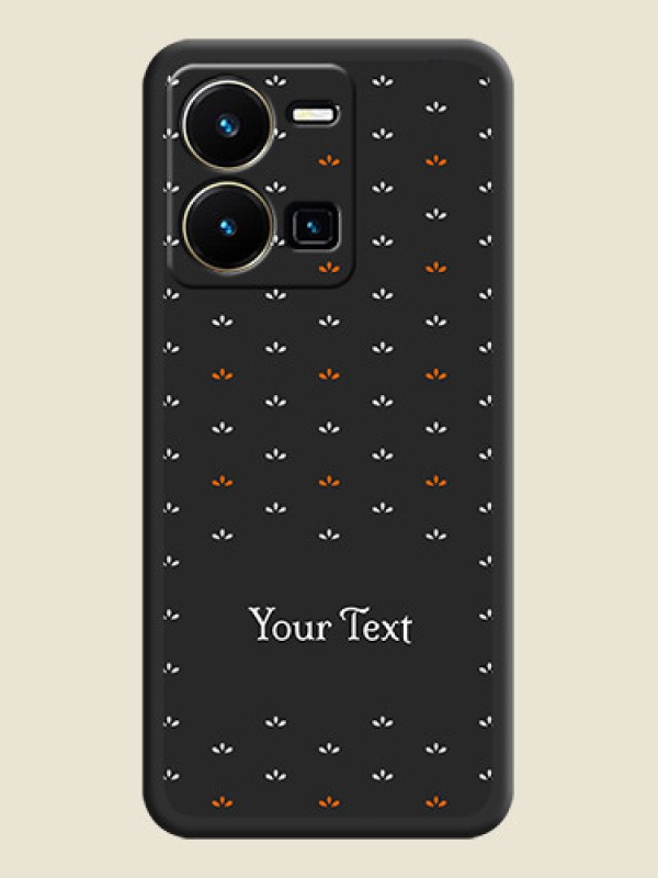 Custom Simple Pattern With Custom Text On Space Black Personalized Soft Matte Phone Covers -Vivo Y35 - alternate view