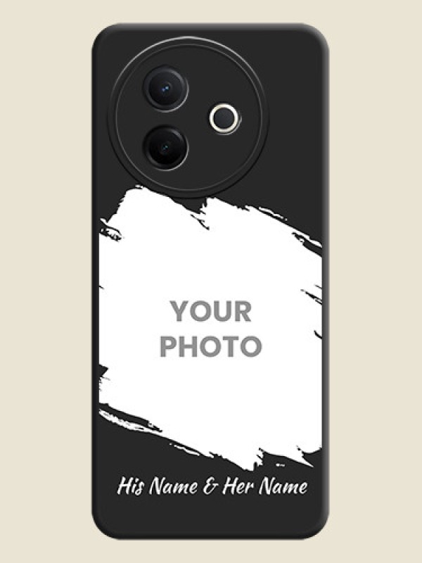 Custom Grunge Brush Strokes on Photo On Space Black Custom Soft Matte Mobile Back Cover - Vivo Y39 5G - alternate view