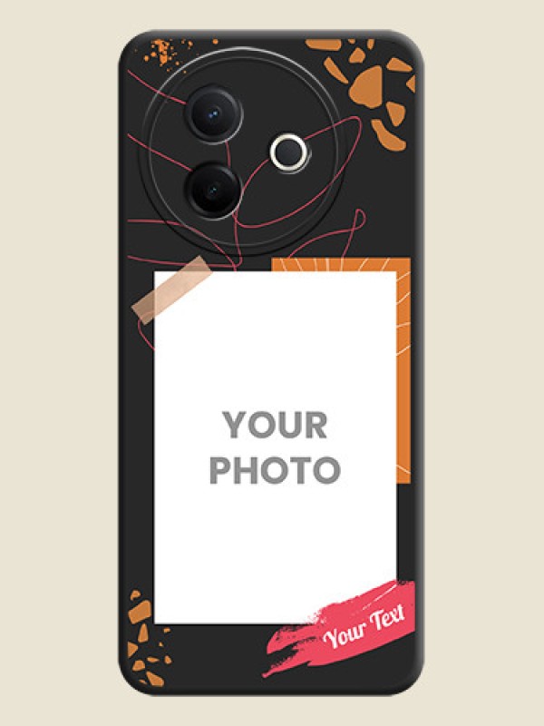 Custom Orange Photo Frame On Space Black Custom Soft Matte Mobile Back Cover - Vivo Y39 5G - alternate view
