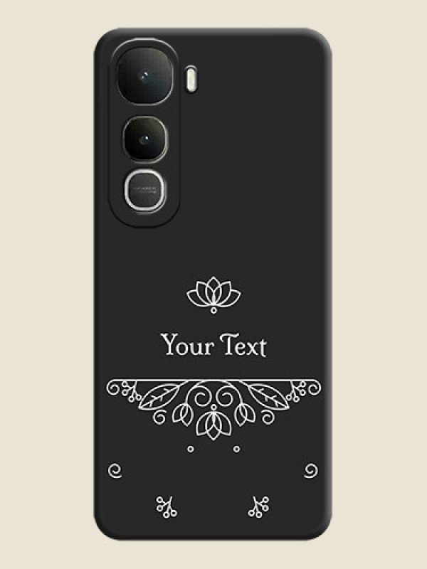 Custom Lotus Garden Custom Text On Space Black Custom Soft Matte Mobile Back Cover - Vivo Y400 5G - alternate view