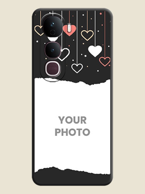 Custom Love Hangings with Splash Wave Picture On Space Black Custom Soft Matte Mobile Back Cover - Vivo Y400 Pro 5G - alternate view