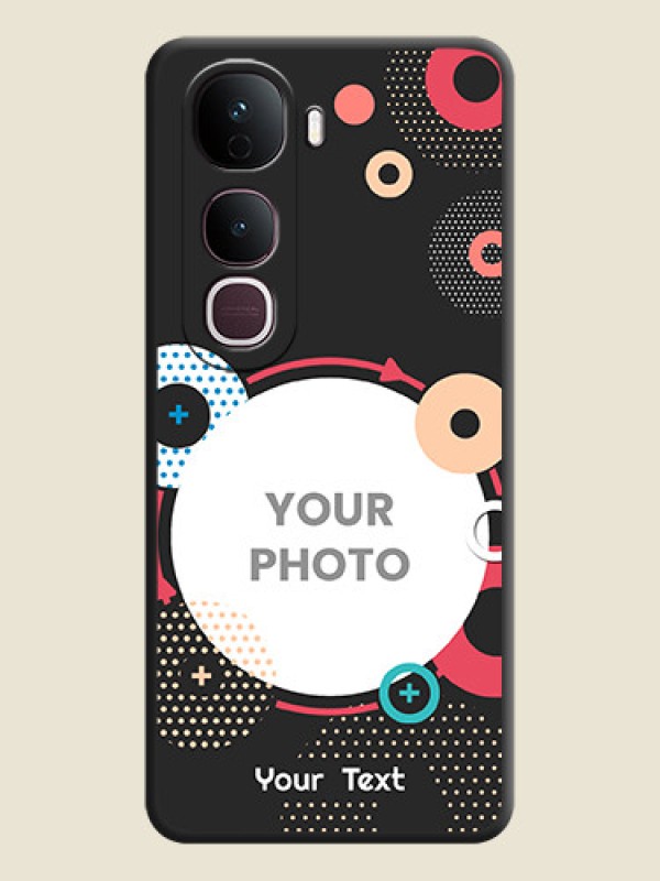Custom Multicoloured Round Image On Space Black Custom Soft Matte Mobile Back Cover - Vivo Y400 Pro 5G - alternate view