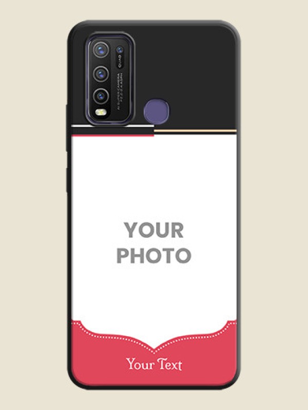 Custom Classic Plain Design with Name - Photo on Space Black Soft Matte Phone Cover - Vivo Y50 - alternate view