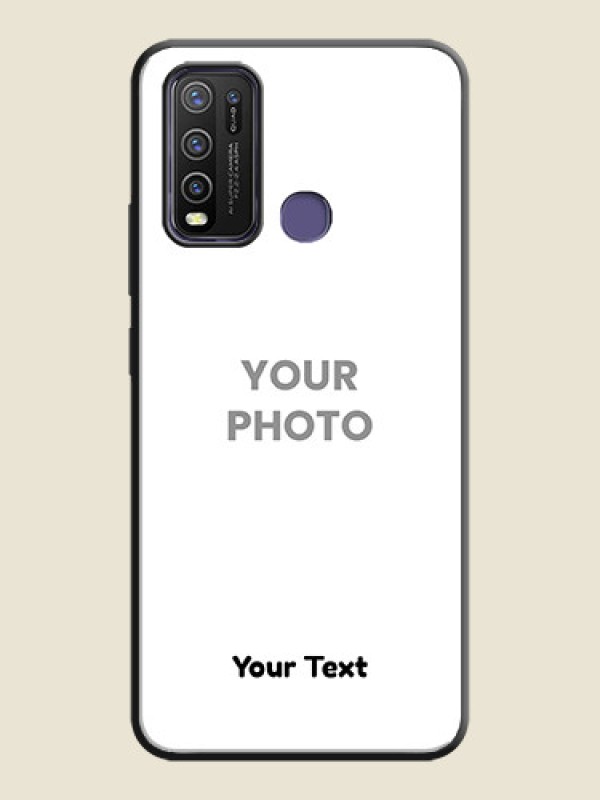 Custom Full Single Pic Upload With Text On Space Black Personalized Soft Matte Phone Covers -Vivo Y50 - alternate view