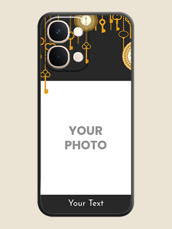 Custom Decorative Design with Text On Space Black Custom Soft Matte Mobile Back Cover - Vivo Y51 Pro 5G - alternate view