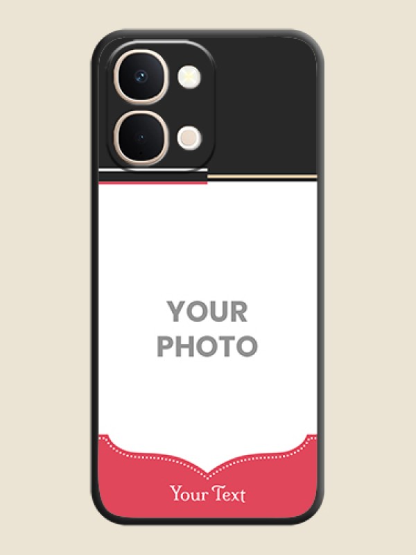 Custom Classic Plain Design with Name On Space Black Custom Soft Matte Mobile Back Cover - Vivo Y51 Pro 5G - alternate view