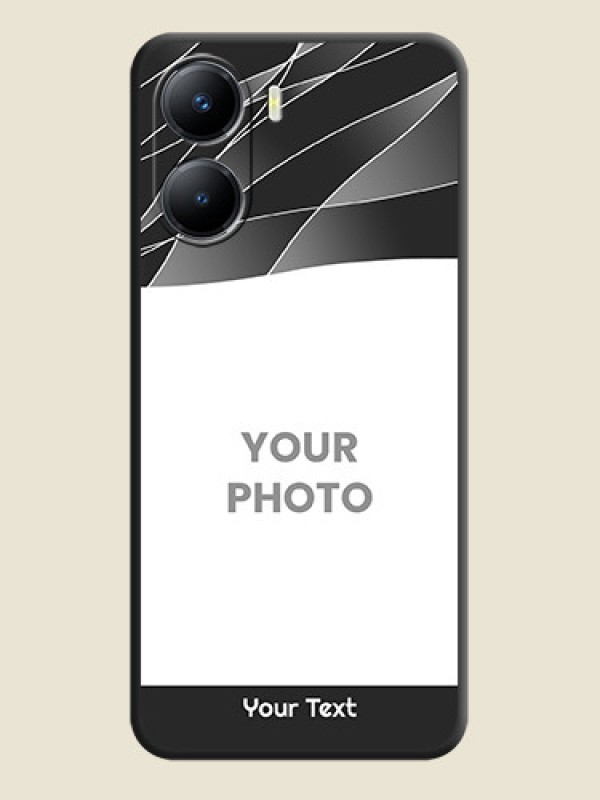 Custom Mixed Wave Lines on Photo on Space Black Soft Matte Mobile Cover - Vivo Y56 5G - alternate view