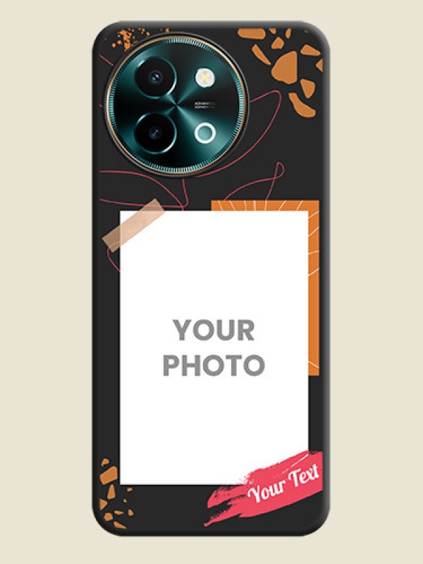 Custom Orange Photo Frame On Space Black Custom Soft Matte Mobile Back Cover - Vivo Y58 5G - alternate view