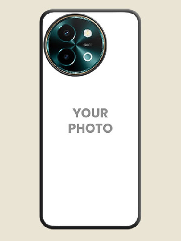 Custom Full Single Pic Upload On Space Black Custom Soft Matte Mobile Back Cover - Vivo Y58 5G - alternate view