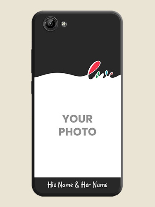 Custom Fall in Love Pattern with Picture - Photo on Space Black Soft Matte Mobile Case - Vivo Y71 - alternate view