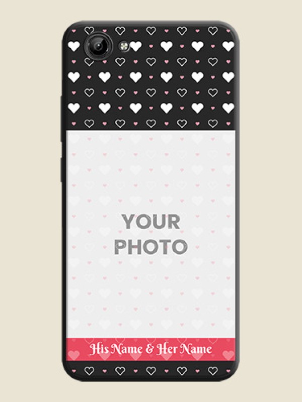 Custom White Color Love Symbols with Text Design - Photo on Space Black Soft Matte Phone Cover - Vivo Y71 - alternate view