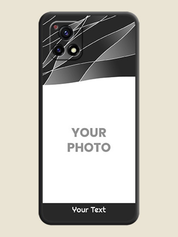 Custom Mixed Wave Lines on Photo on Space Black Soft Matte Mobile Cover - Vivo Y72 5G - alternate view