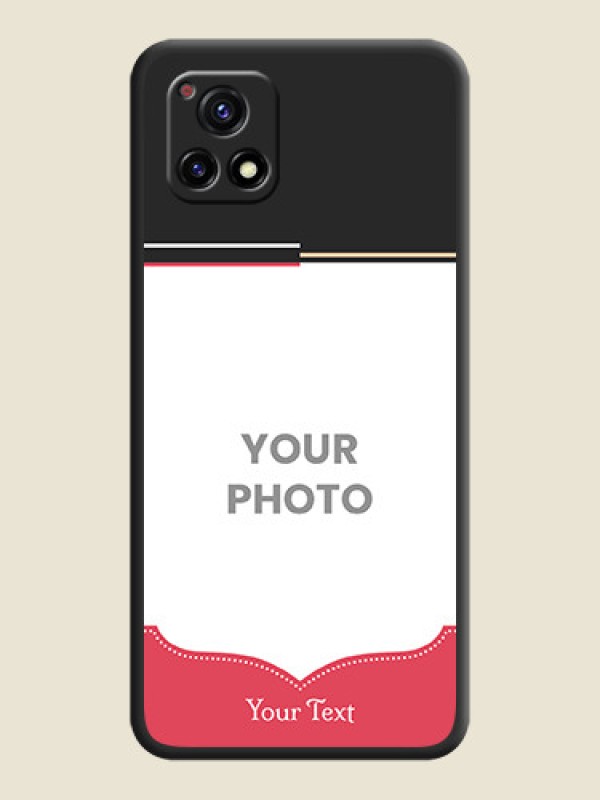 Custom Classic Plain Design with Name on Photo on Space Black Soft Matte Phone Cover - Vivo Y72 5G - alternate view