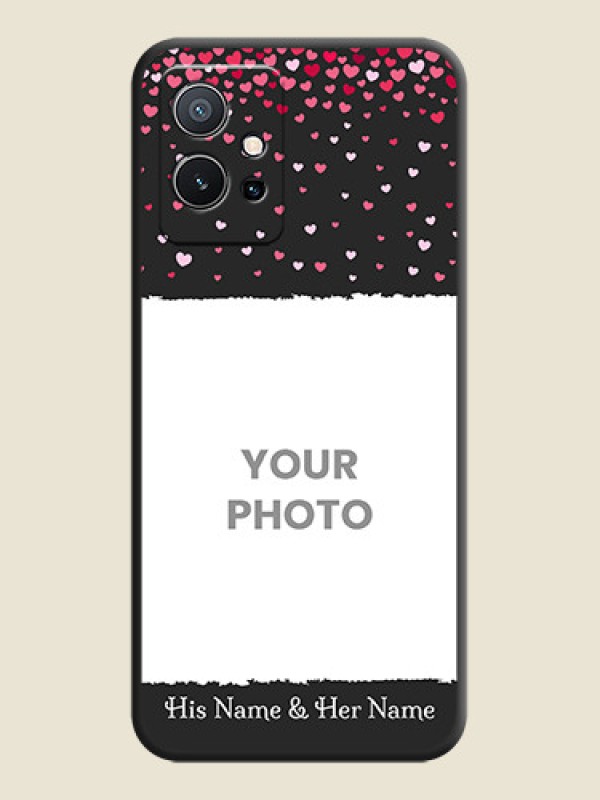 Custom Fall in Love with Your Partner  on Photo on Space Black Soft Matte Phone Cover - Vivo Y75 5G - alternate view