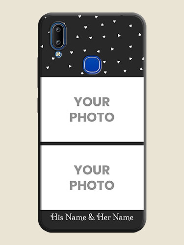 Custom Miniature Love Symbols with Name on Space Black Custom Soft Matte Back Cover - Vivo Y91 - alternate view