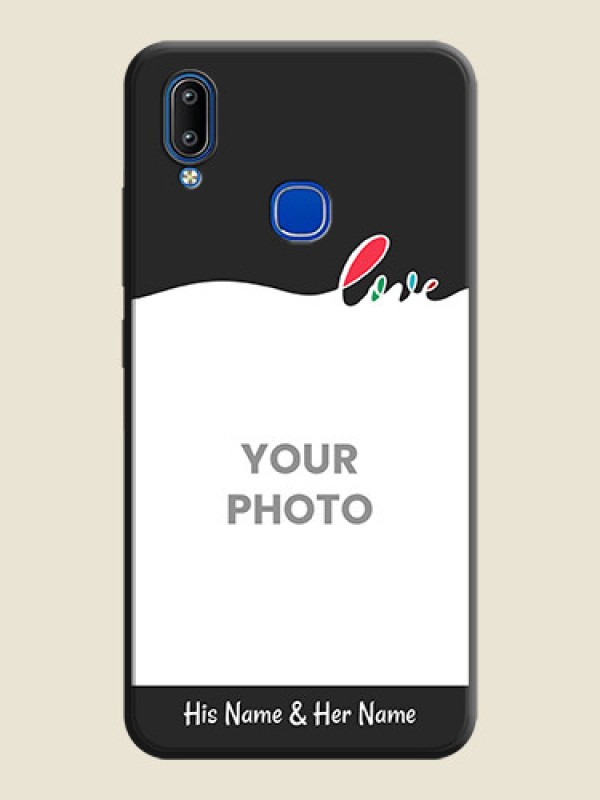 Custom Fall in Love Pattern with Picture - Photo on Space Black Soft Matte Mobile Case - Vivo Y91 - alternate view