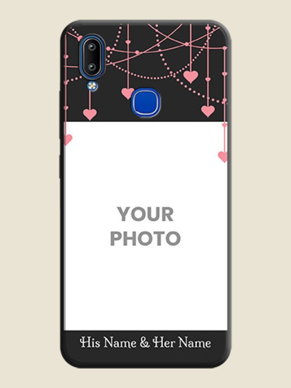 Custom Pink Love Hangings with Text on Space Black Custom Soft Matte Back Cover - Vivo Y91 - alternate view