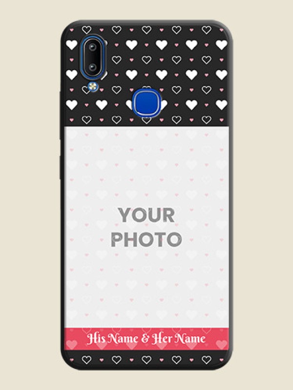 Custom White Color Love Symbols with Text Design - Photo on Space Black Soft Matte Phone Cover - Vivo Y91 - alternate view