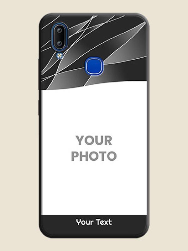 Custom Mixed Wave Lines - Photo on Space Black Soft Matte Mobile Cover - Vivo Y91 - alternate view