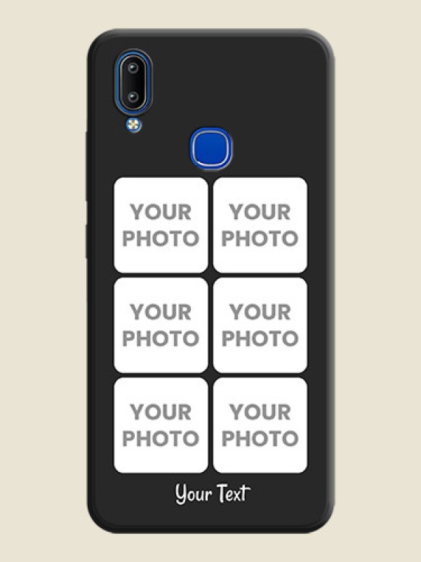 Custom Floral Art with 6 Image Holder - Photo on Space Black Soft Matte Mobile Case - Vivo Y91 - alternate view