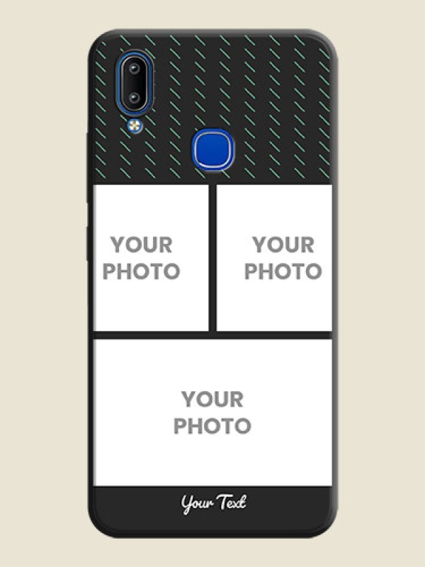 Custom Cross Dotted Pattern with 2 Image Holder  on Personalised Space Black Soft Matte Cases - Vivo Y91 - alternate view
