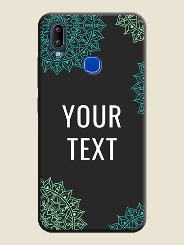 Custom Your Name with Floral Design on Space Black Custom Soft Matte Back Cover - Vivo Y91 - alternate view