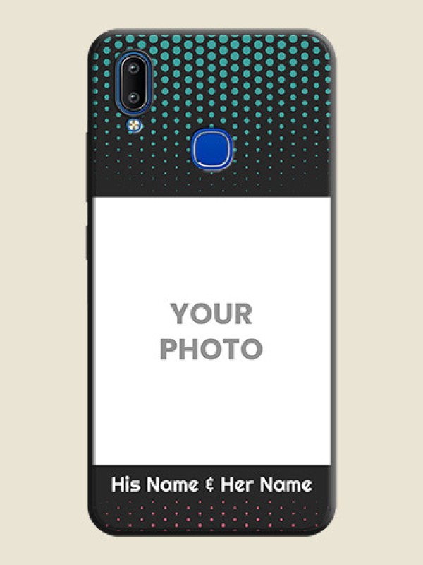 Custom Faded Dots with Grunge Photo Frame and Text on Space Black Custom Soft Matte Phone Cases - Vivo Y91 - alternate view