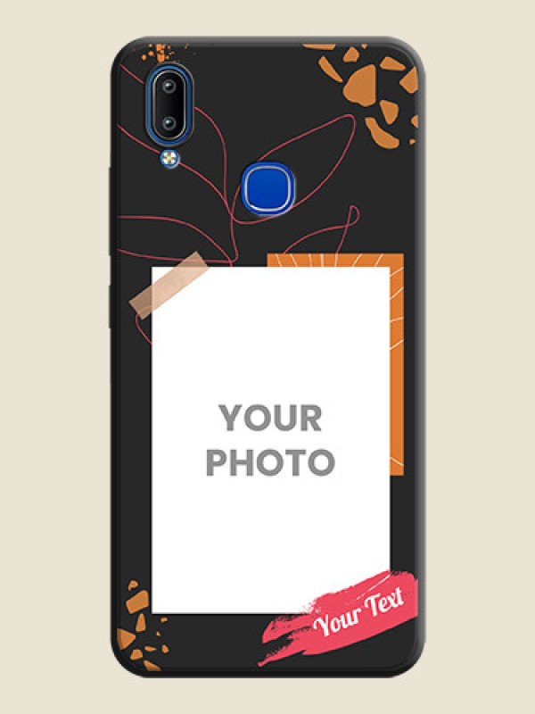 Custom Orange Photo Frame on Space Black Custom Soft Matte Phone Back Cover - Vivo Y91 - alternate view