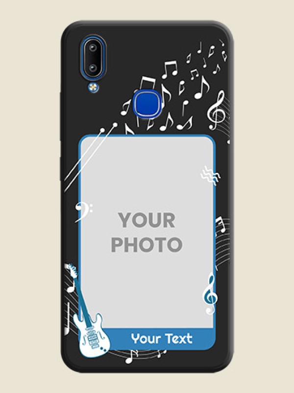 Custom Musical Theme Design with Text - Photo on Space Black Soft Matte Mobile Case - Vivo Y93 - alternate view