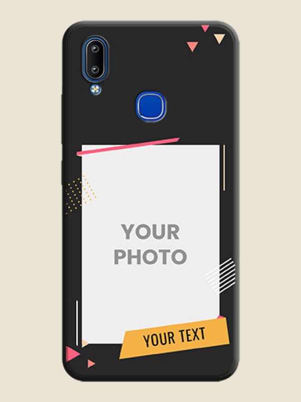 Custom Photo Frame with Triangle Small Dots - Photo on Space Black Soft Matte Back Cover - Vivo Y93 - alternate view