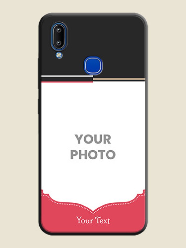 Custom Classic Plain Design with Name - Photo on Space Black Soft Matte Phone Cover - Vivo Y93 - alternate view
