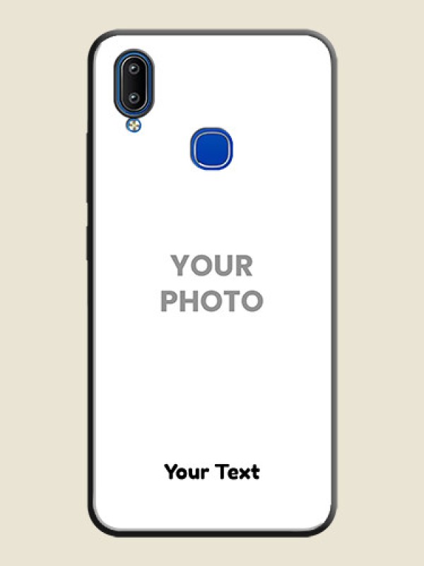 Custom Full Single Pic Upload With Text On Space Black Personalized Soft Matte Phone Covers -Vivo Y93 - alternate view