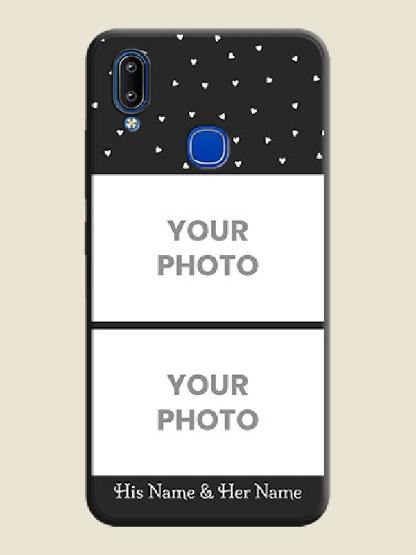 Custom Miniature Love Symbols with Name on Space Black Custom Soft Matte Back Cover - Vivo Y95 - alternate view