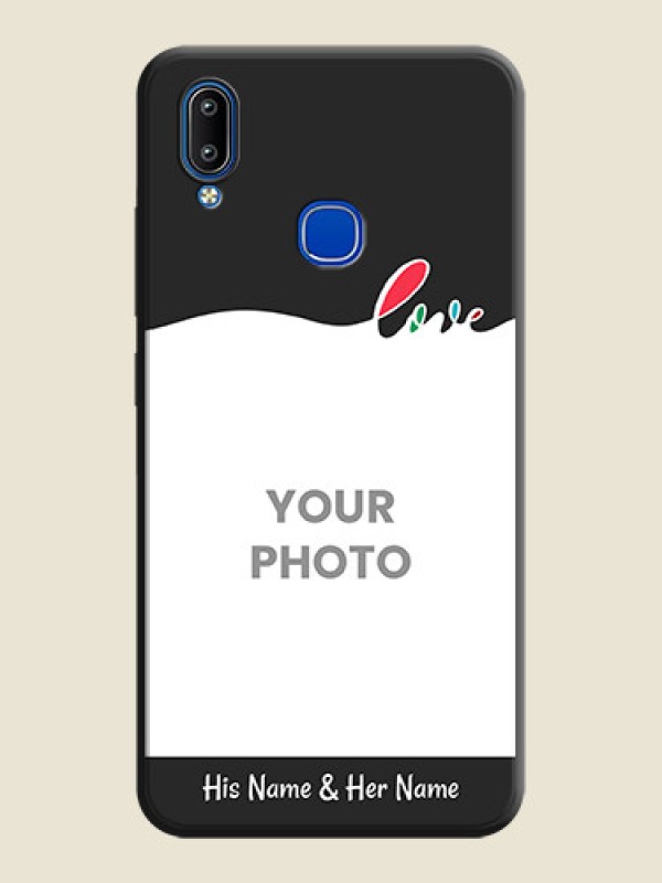 Custom Fall in Love Pattern with Picture - Photo on Space Black Soft Matte Mobile Case - Vivo Y95 - alternate view